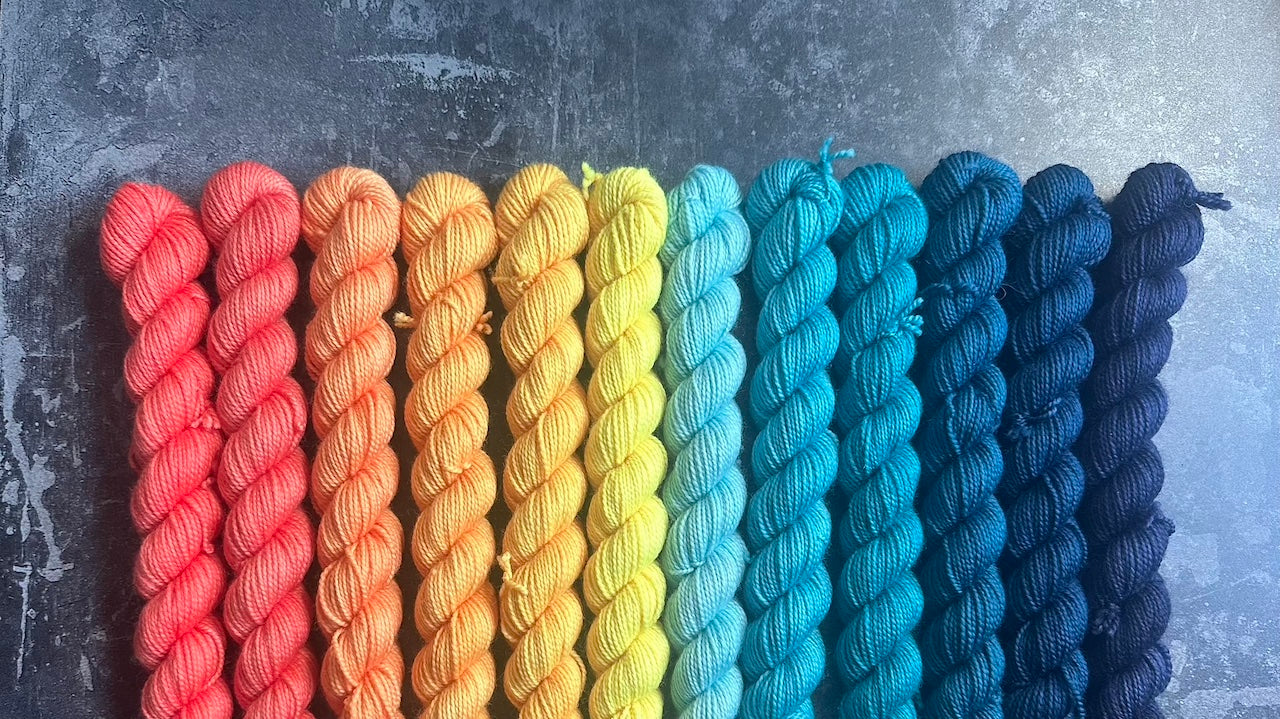 Gradient Mini Sets - Imber & Seaforth - 12 x 20g mini skeins