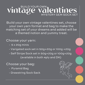 Build your own Vintage Valentines Mystery Gem Sock Set - Pre-Order