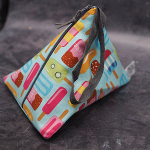 Rainbowfruit Ice Lollies - Handmade Cotton Project Bags