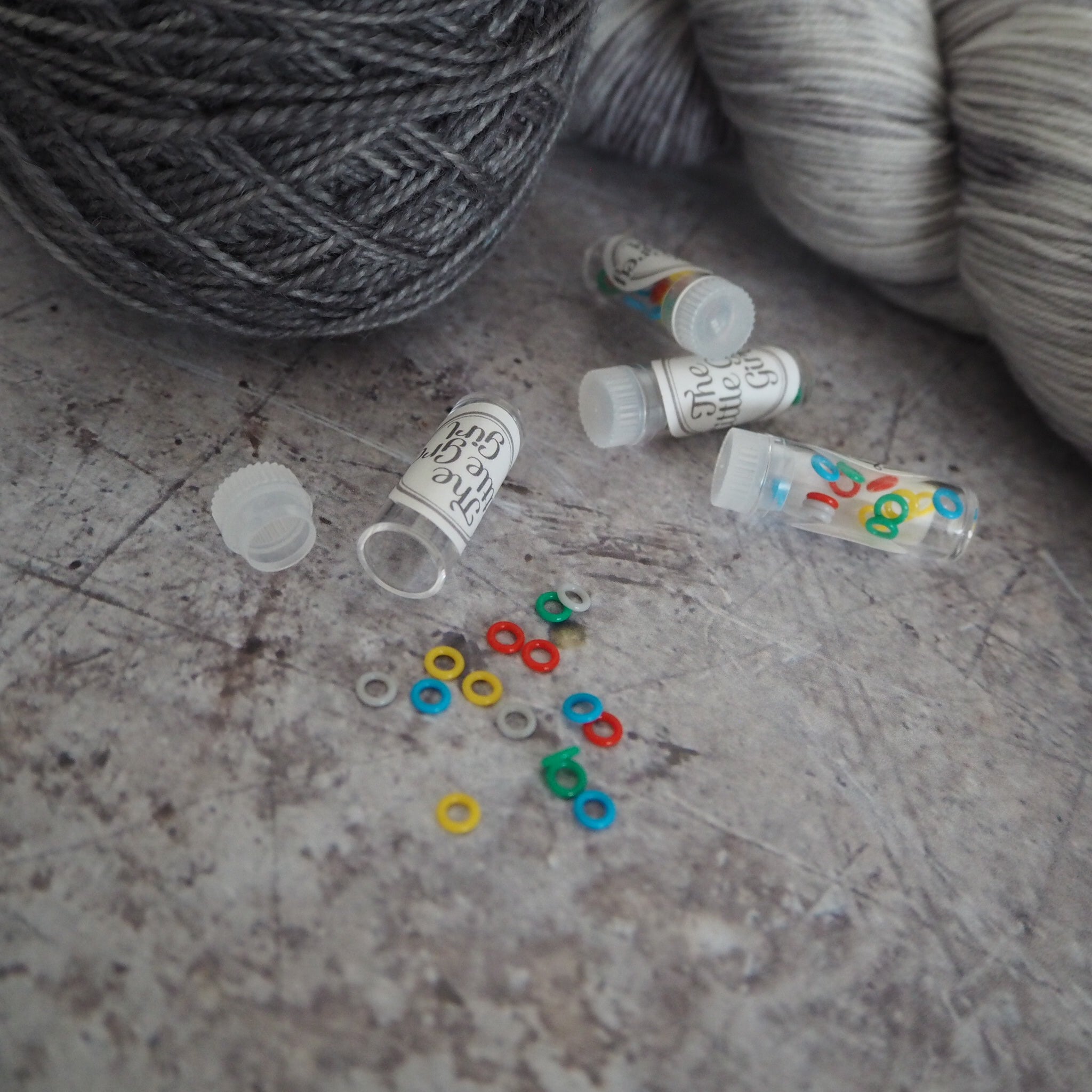 Rainbow Rubber Stitch Markers - The Little Grey Girl