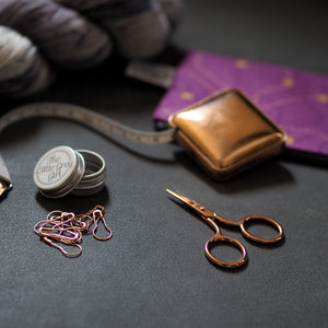 Rose Gold Metallic Removable stitch markers - The Little Grey Girl