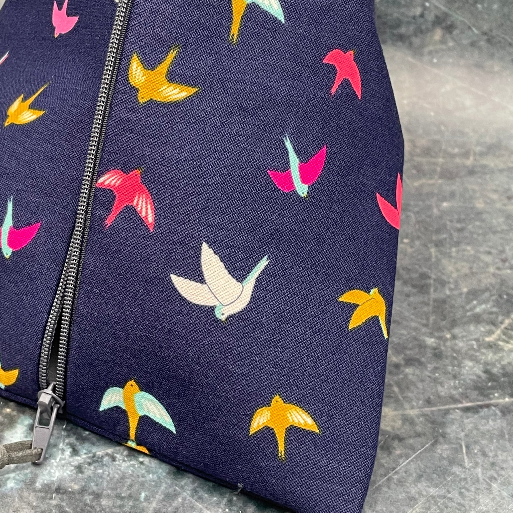 Swallows - Handmade Cotton Project Bags