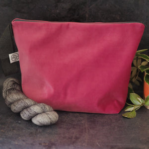 Hot Pink Velvet Luxe Large Project Bag