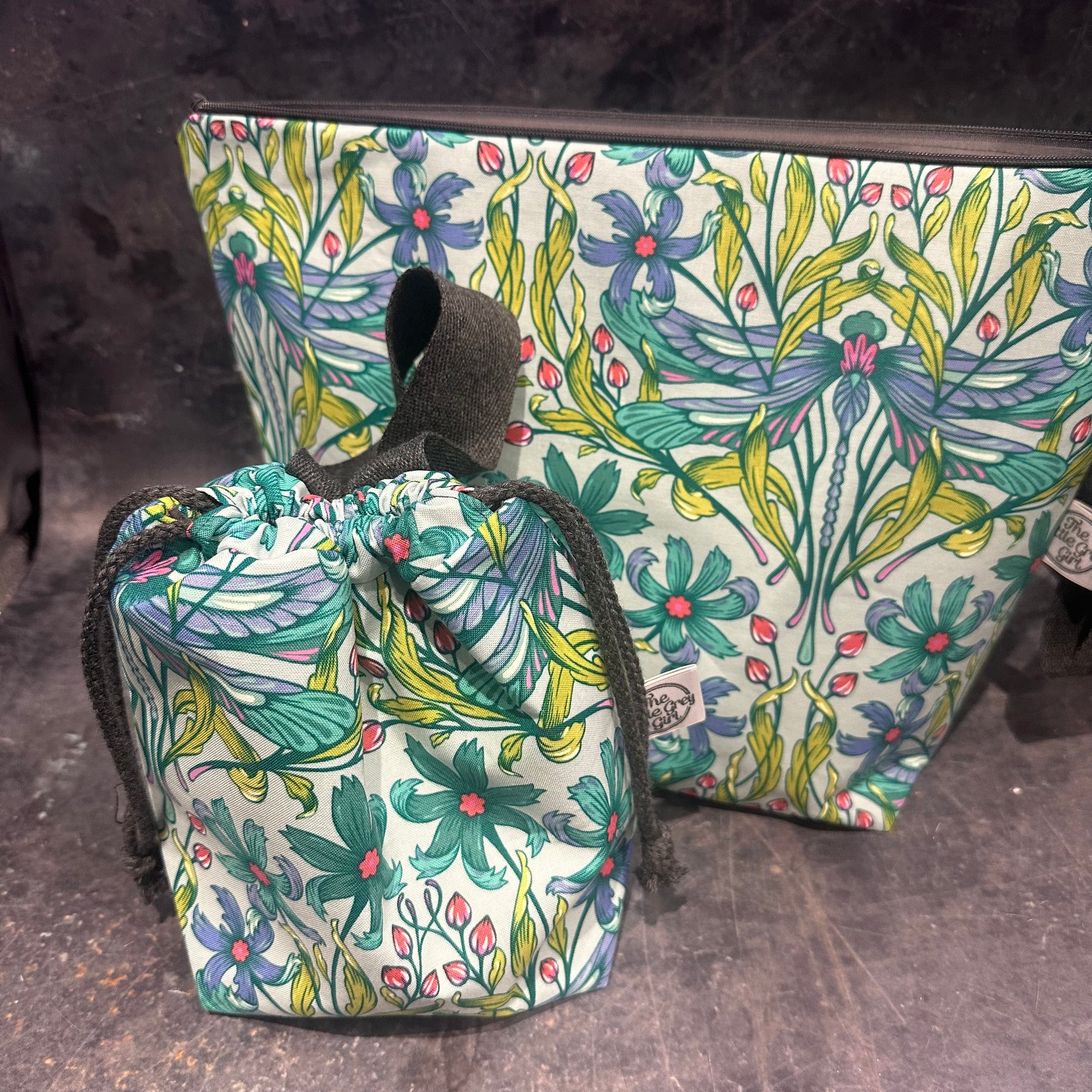 Dragon your Feet Til' Dawn Tula - Handmade Cotton Project Bags